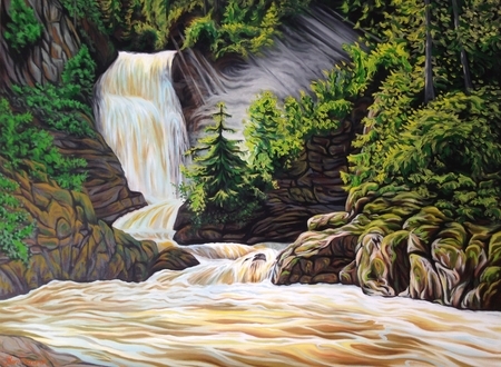 Hixon Falls - 30×40 - Sold