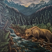 Grizzly Country. 36"x 36"