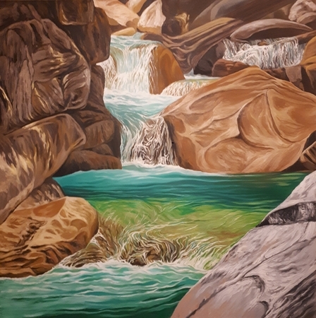 Rocky Paradise - 48×48 - $1250